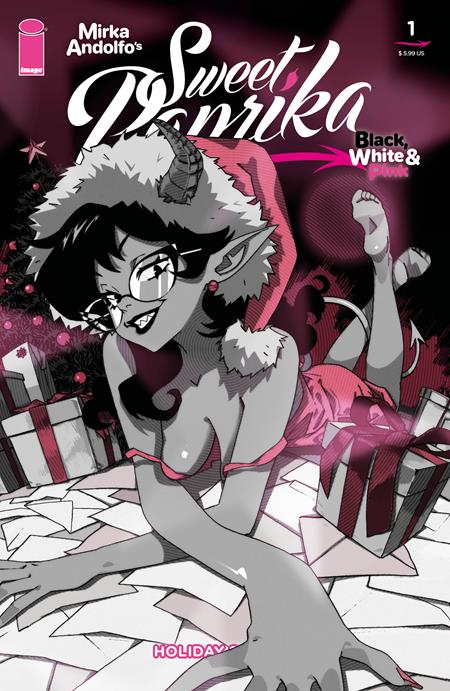 MIRKA ANDOLFOS SWEET PAPRIKA BLACK WHITE & PINK HOLIDAY SPECIAL (ONE SHOT) CVR C VINCENZO PUGLIA VAR (MR)