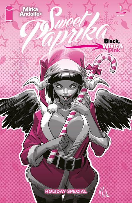 MIRKA ANDOLFOS SWEET PAPRIKA BLACK WHITE & PINK HOLIDAY SPECIAL (ONE SHOT) CVR D MARCO FAILLA VAR (MR)