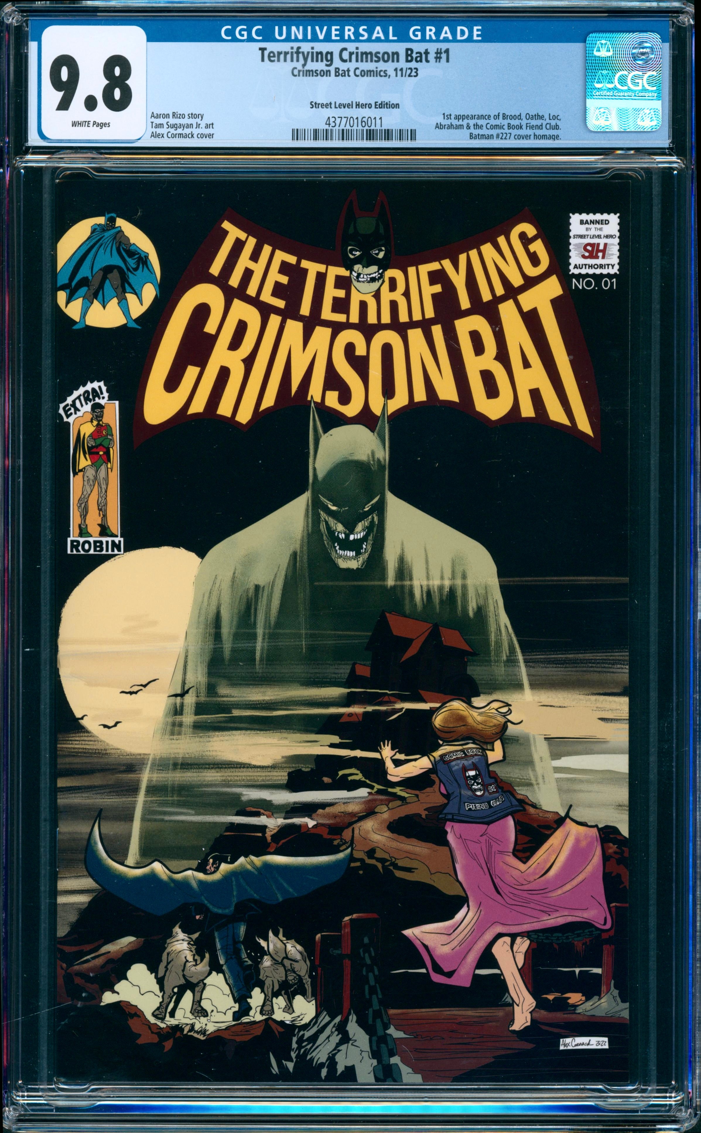 The Terrifying Crimson Bat #1 CGC 9.8 (Batman #227 Homage Variant by Alex Cormack)
