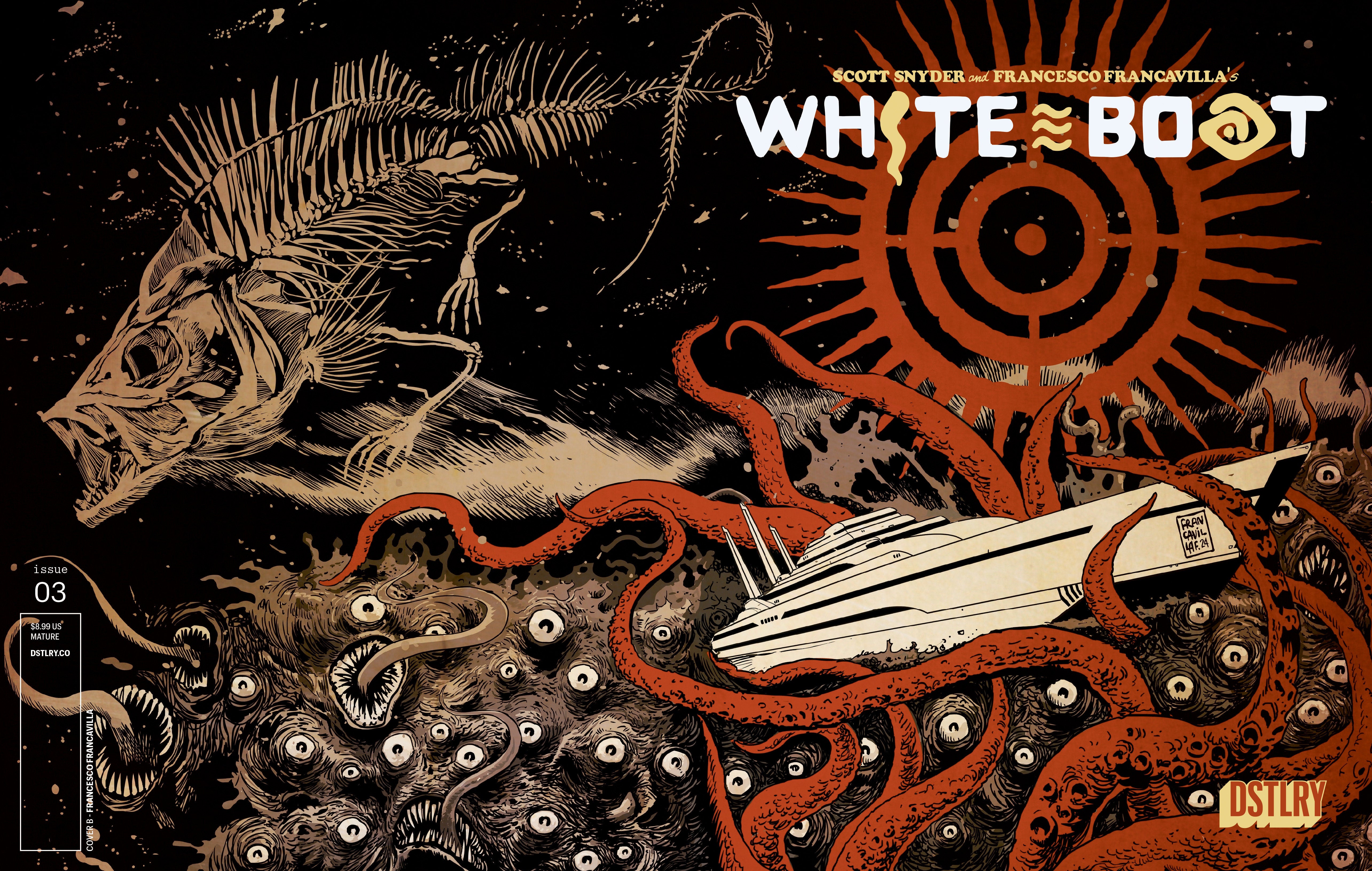 WHITE BOAT #3 CVR B FRANCESCO FRANCAVILLA VARIANT
 FOC: 10/13/2025 / IN-STORE: 12/03/2025