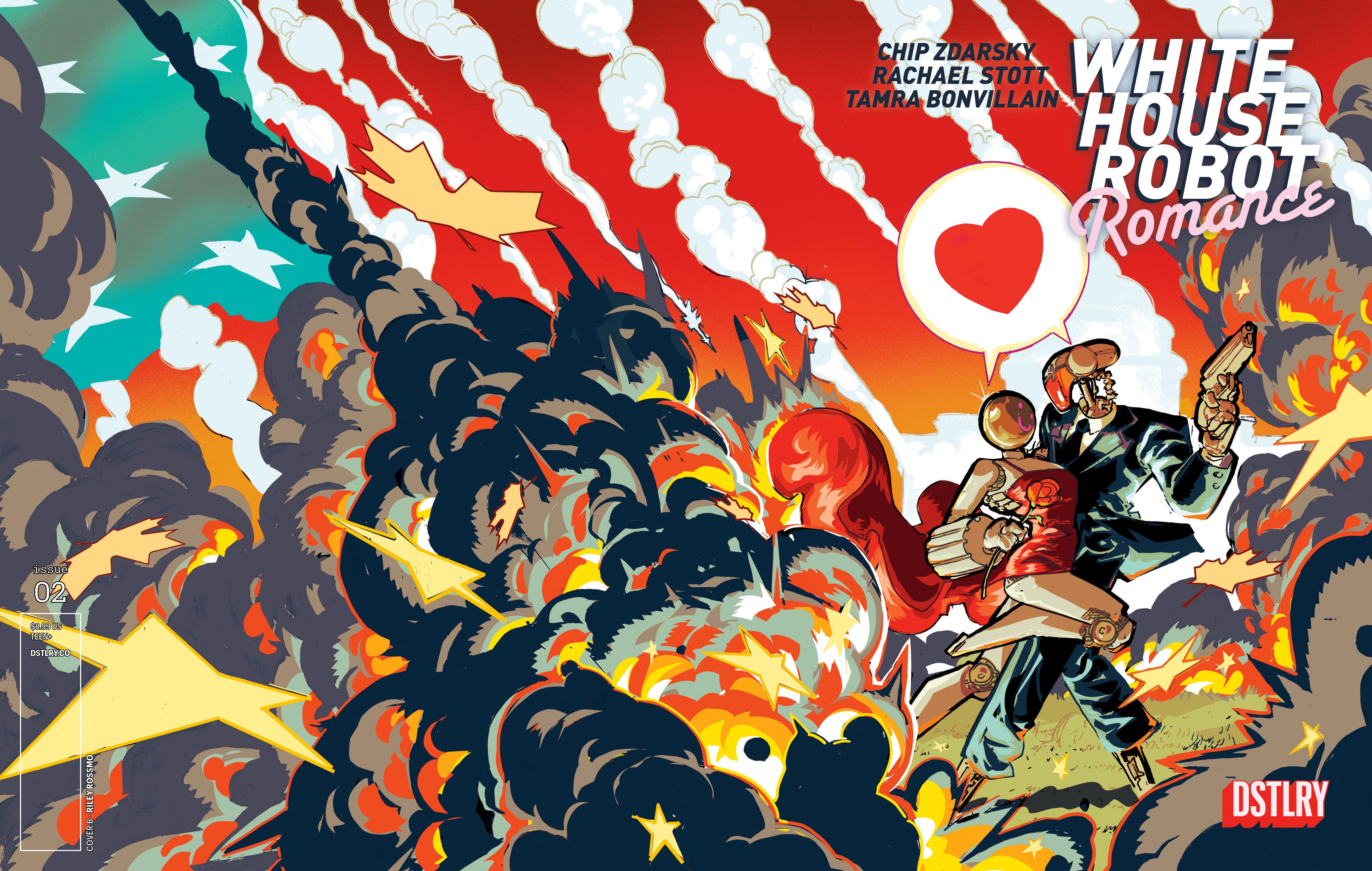 WHITE HOUSE ROBOT ROMANCE #2 CVR B RILEY ROSSMO VARIANT
 FOC: 09/15/2025 / IN-STORE: 11/05/2025