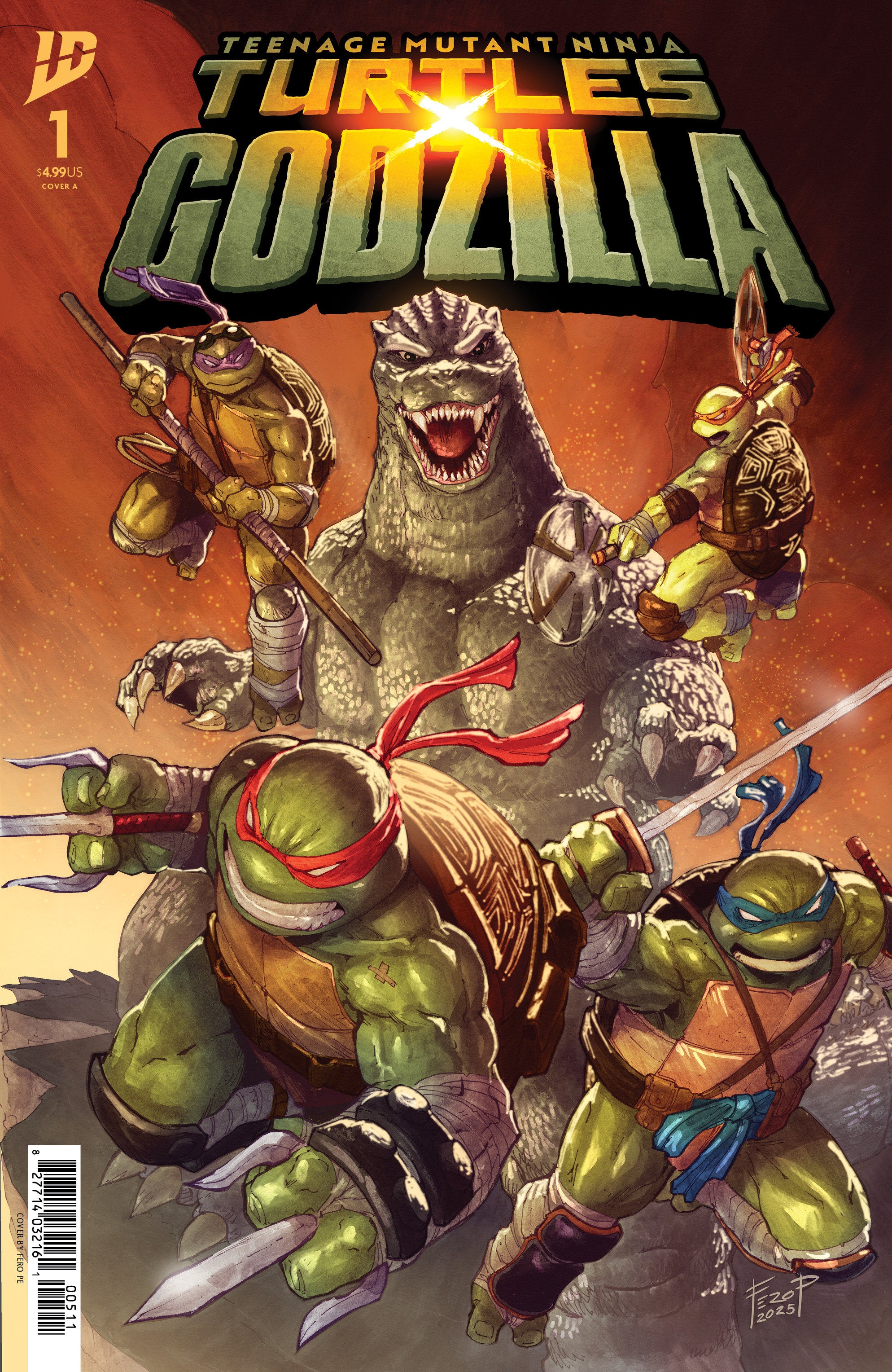 Teenage Mutant Ninja Turtles x Godzilla #1 Cover A (Pe)
 FOC: 10/06/2025 / IN-STORE: 11/12/2025