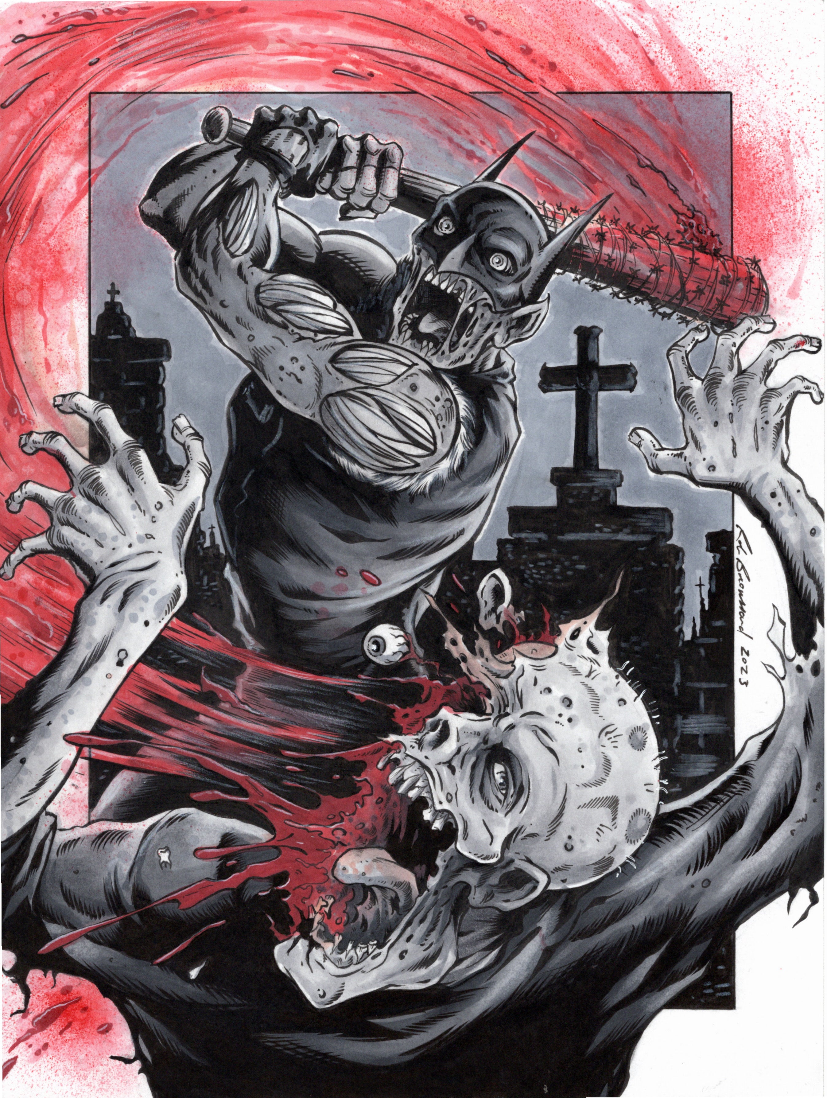 Rob Broussard Crimson Bat Sketch