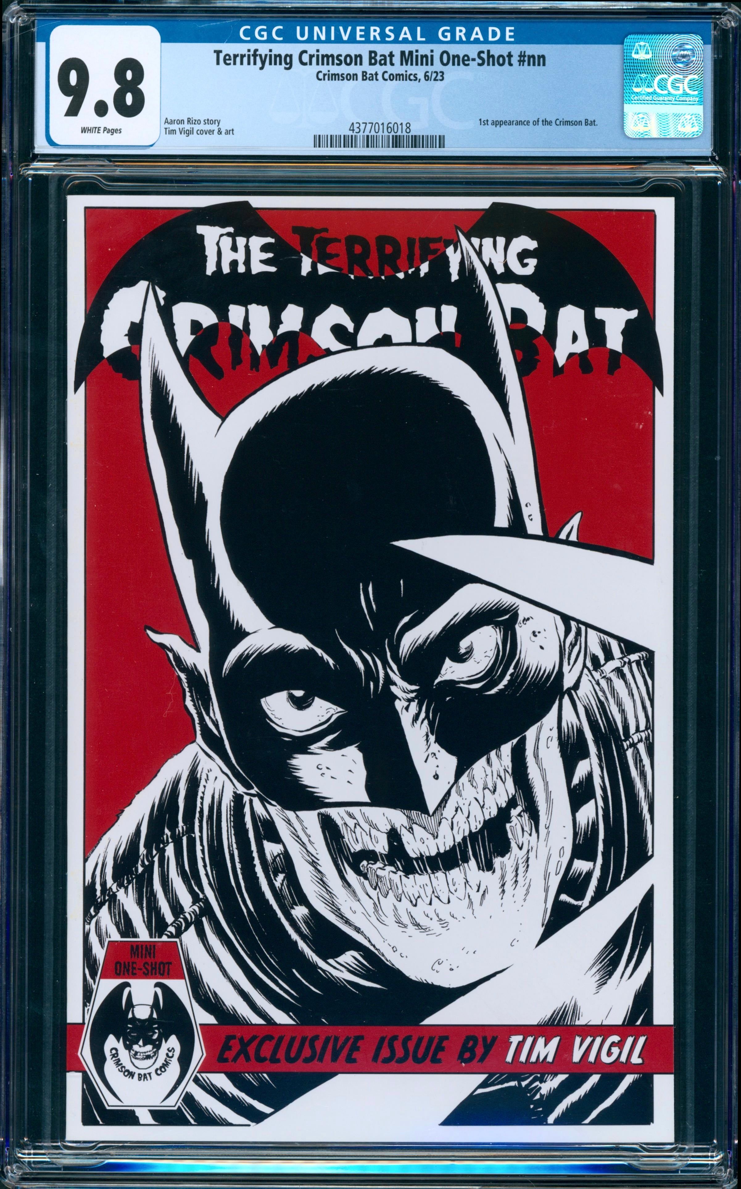The Terrifying Crimson Bat One Shot CGC 9.8 (Artwork by Tim Vigil)