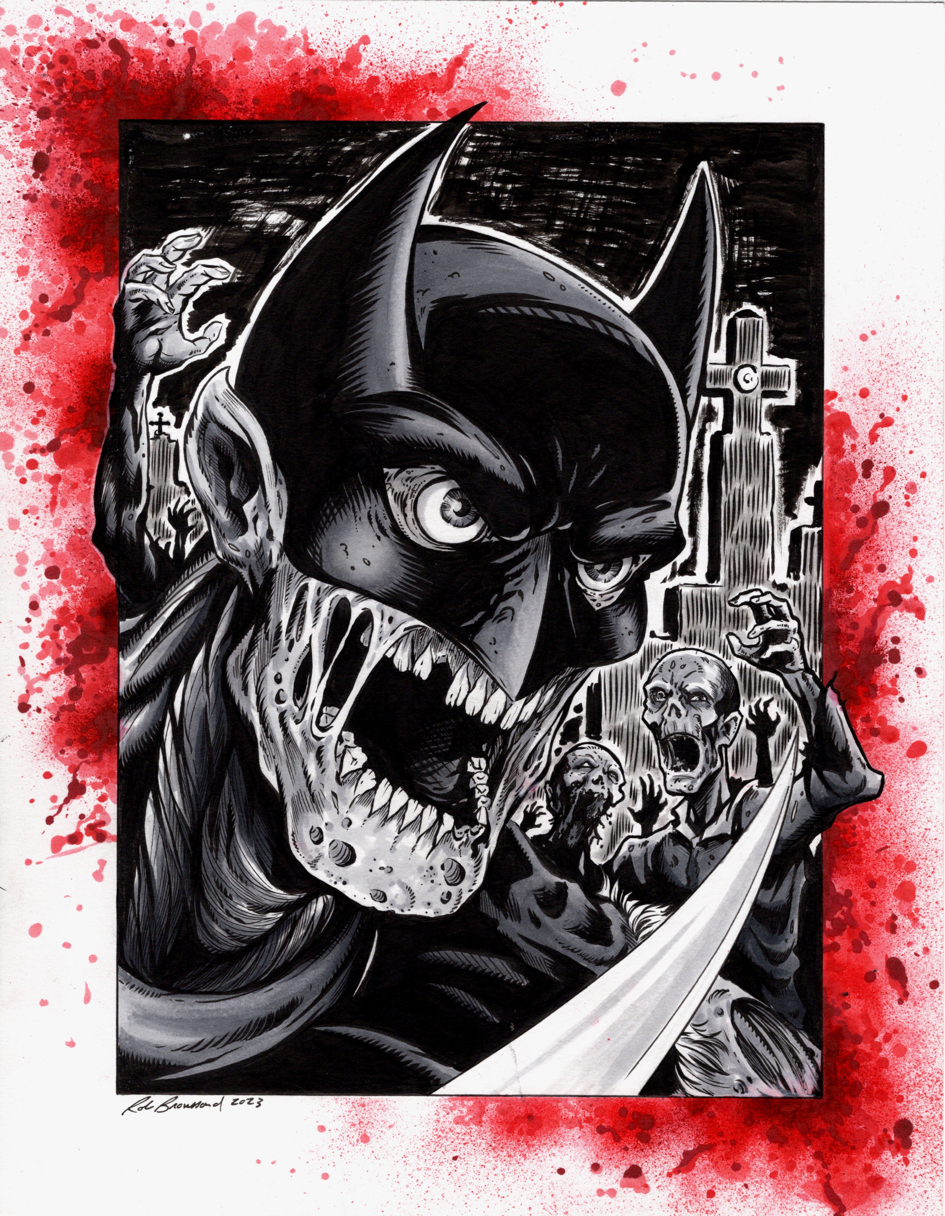 Rob Broussard Crimson Bat Sketch
